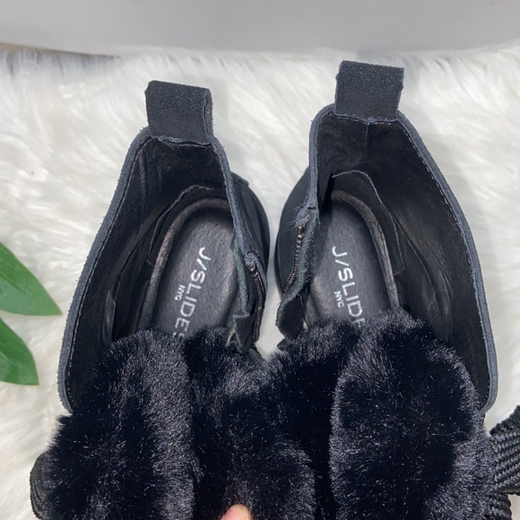 J SLIDES - WOMEN'S WHITNEY BOOTS - BLACK SUEDE SIZE 7.5M - Picture 12 of 17